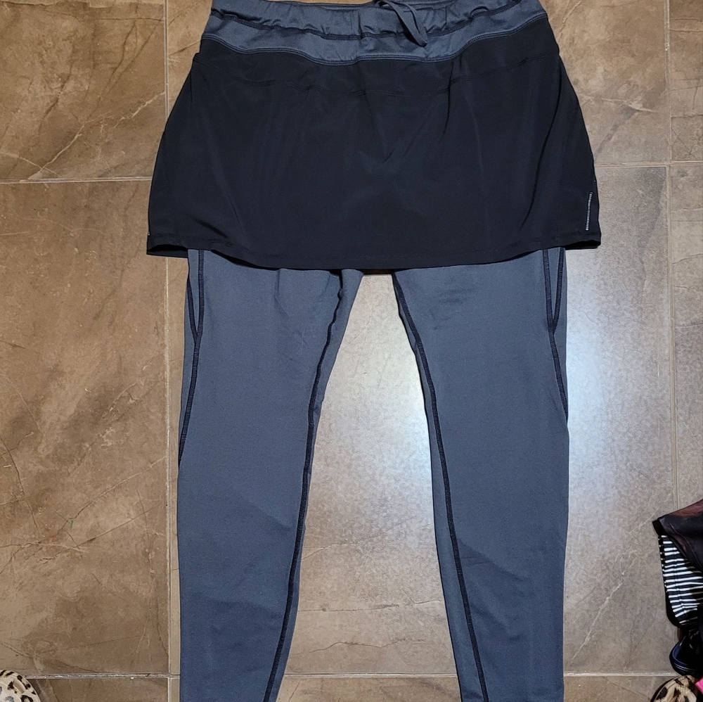 Athleta Fleece lined skirt leggings